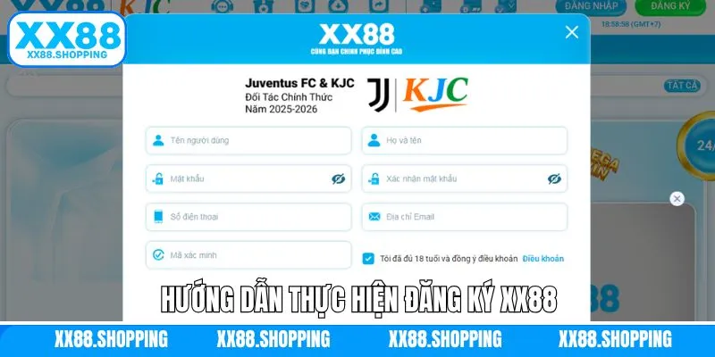 Tiến trình các bước đăng ký XX88 qua trang chủ web
