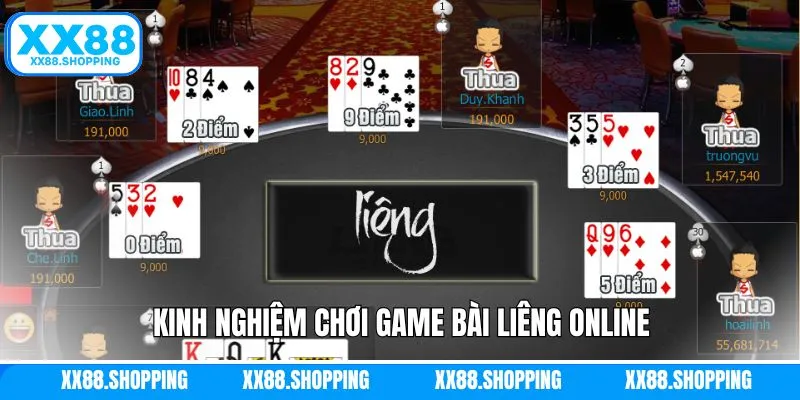 Kinh nghiệm bất bại trong bài liêng online tại XX88